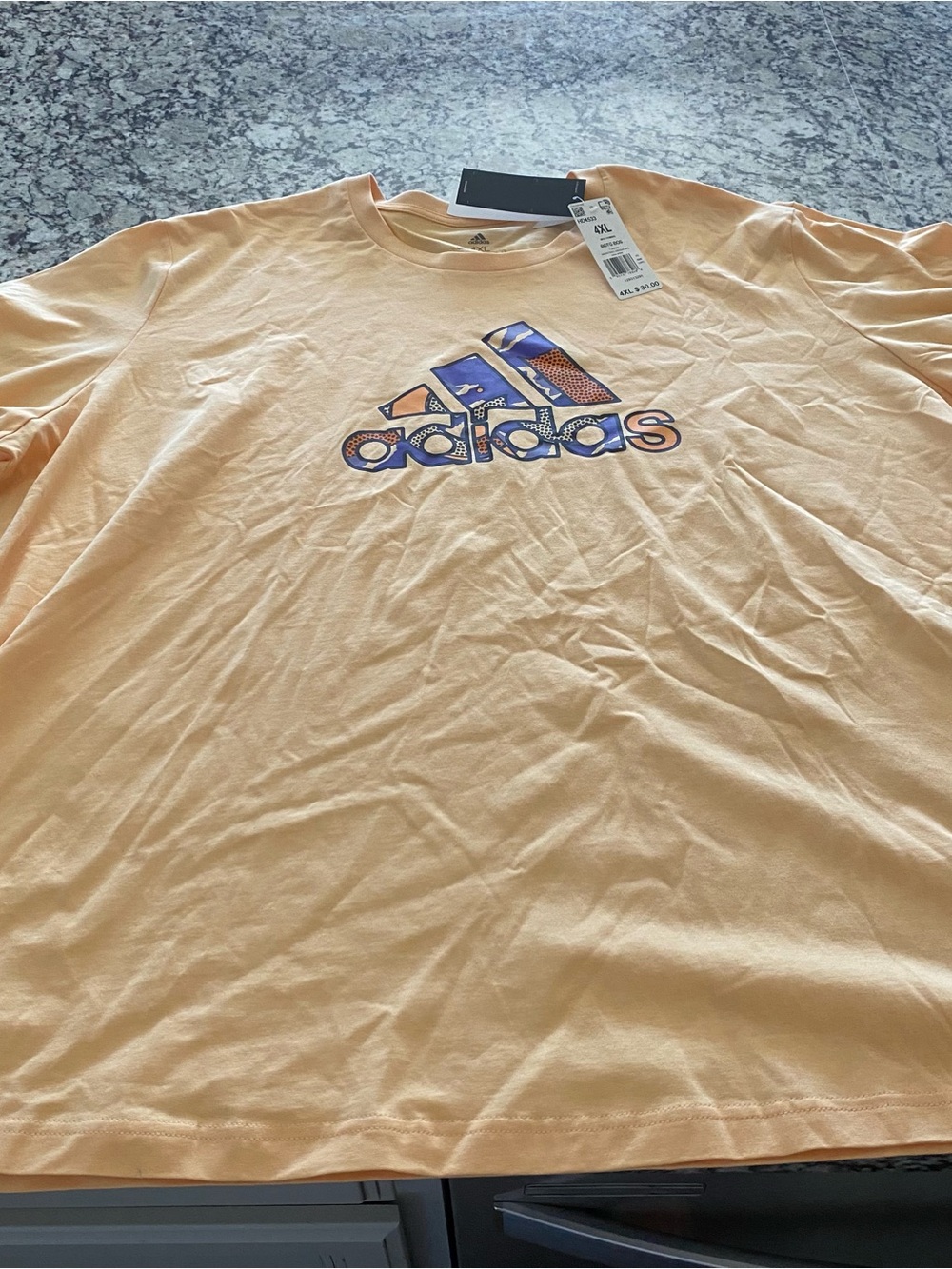 adidas Mens Pulse Amber Short Sleeve Graphic Tee size 4XL - Picture 3 of 5